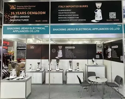 Jiehui koffiemolen op de PIR EXPO-tentoonstelling in Rusland